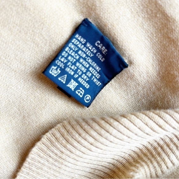RALPH LAUREN Knit Cardigan Sweater with Long Front Size M / L in Heather Camel - Picture 15 of 16